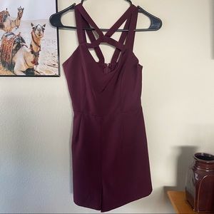 Charlotte Russe Burgundy Romper